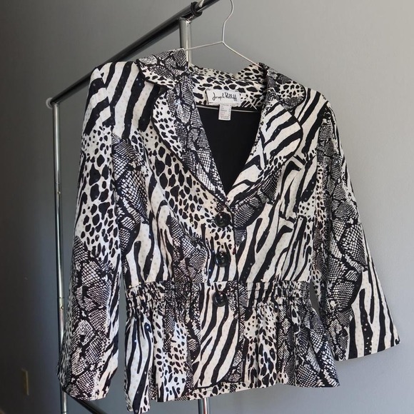 Joseph Ribkoff Jackets & Blazers - Joseph Ribkoff Animal Print Sequin Zebra Leopard‎ Blazer